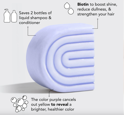 Purple Toning Conditioner Bar for Color-Treated & Grey Hair