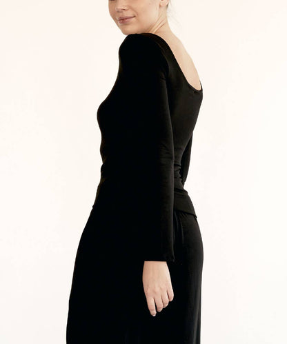 BAMBOO DOUBLE LAYERED LONG SLEEVE: MOCHA / LARGE