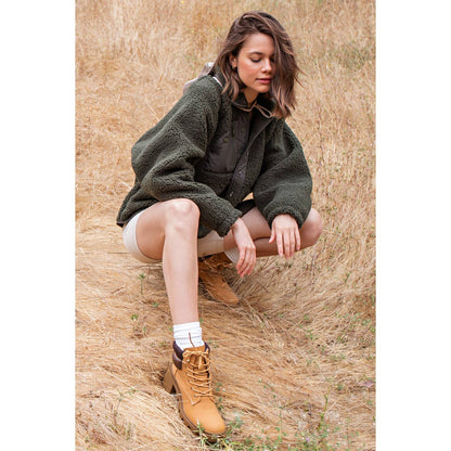 HEAVY FLEECE OUTDOOR JACKET: Navy / M