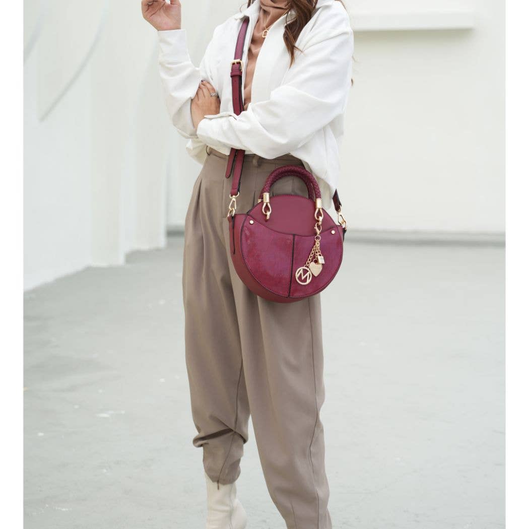 MKF Collection Nobella Crossbody Handbag By Mia K.: Wine