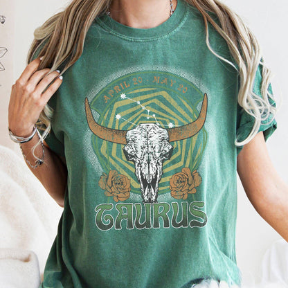 Taurus Zodiac Comfort Colors Tees, Horoscope, Astrology