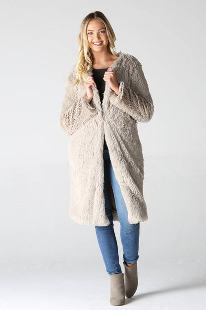SJ711-ASIS FAUX FUR COAT