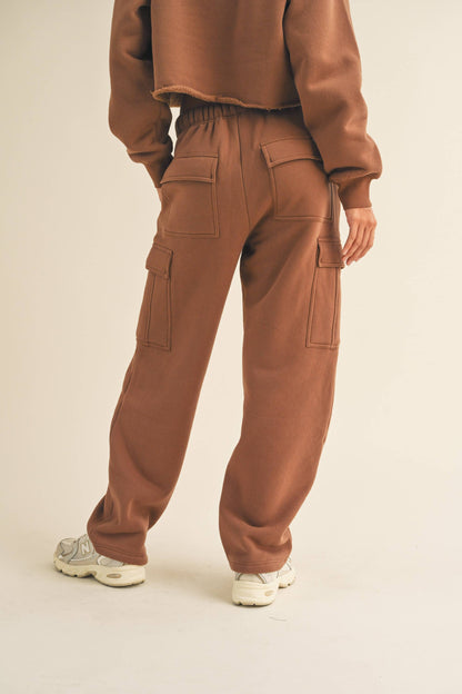 CARGO POCKET SWEATPANTS: BLACK / L P3135ST