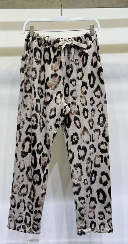 CHEETAH PRINT DRAWSTRING PANTS WITH POCKETS (83850-CHEETAH)