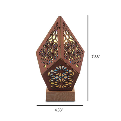 Colorful Wooden Bohemian LED Table Lamp