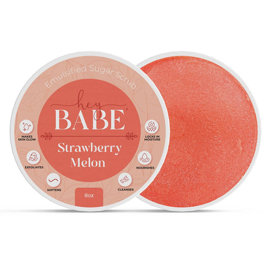 Hey, Babe Emulsified Sugar Scrub - Strawberry Melon - 8oz
