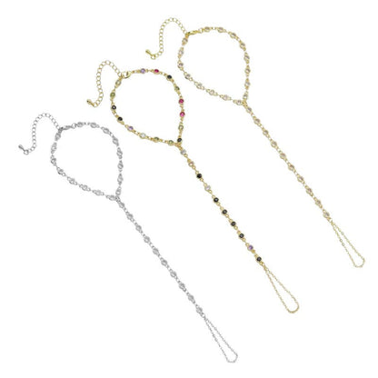 High Quality CZ LInk Chain Hand Jewlery,Sku#EF554