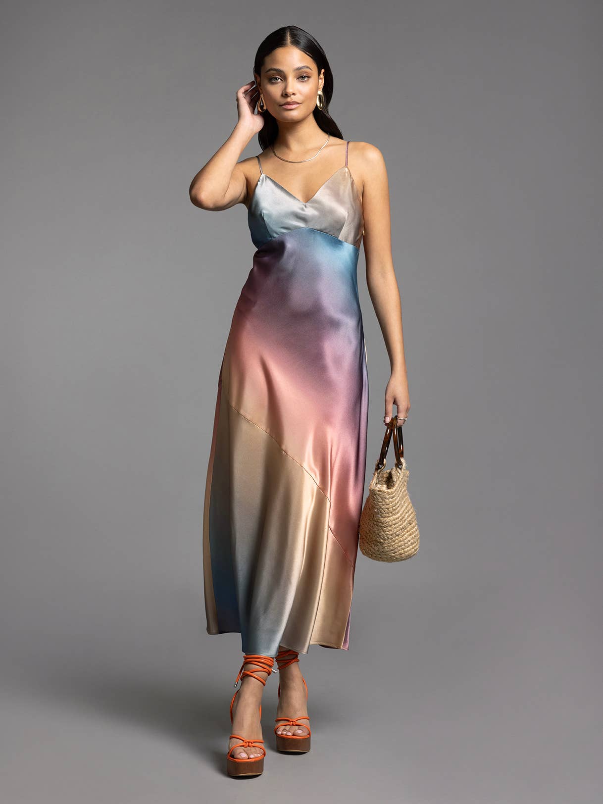 Satin Slip Dress - VIVIANA DRESS