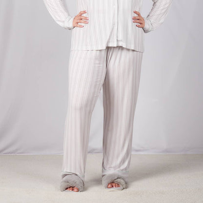 Faceplant Bamboo® Lucy Long Pants: Pink Stripe / X-Large