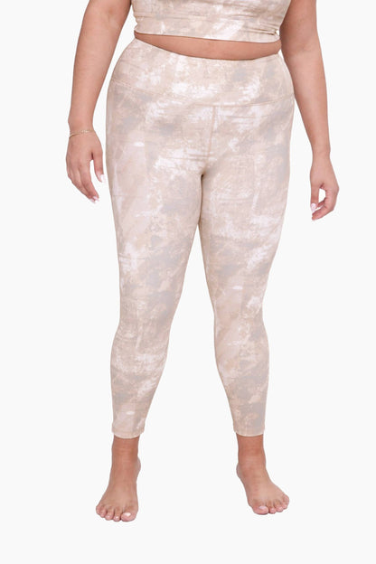 CURVY Concrete High-Waist Leggings: GREY / XL:1XL:2XL:3XL (2:2:1:1) a1263p