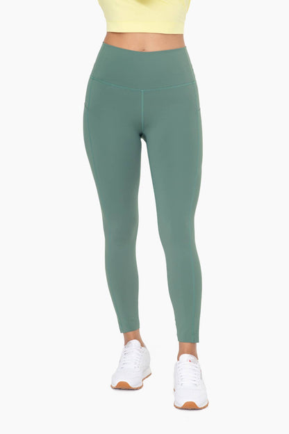 Laser-Cut and Bonded Essential Foldover Highwaist Leggings: ICE GREEN / S:M:L (2:2:2)