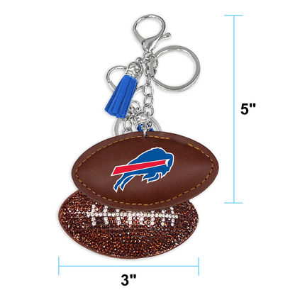 NFL Buffalo Bills Rhinestone Puff Keychain