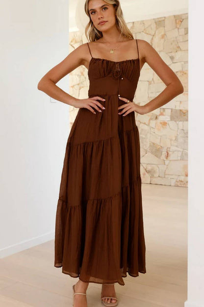 CWDMD5650_SLEEVELESS BACKLESS TIE STRAP MAXI FLARE DRESS