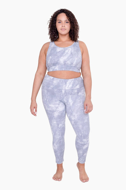 CURVY Concrete Open Back Sports Bra: GREY / XL:1XL:2XL:3XL (2:2:1:1) a1262p