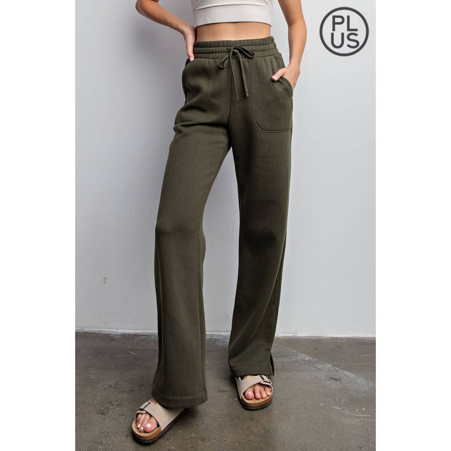 FRENCH TERRY Sky Blue / 3X STRAIGHT LEG PANTS: