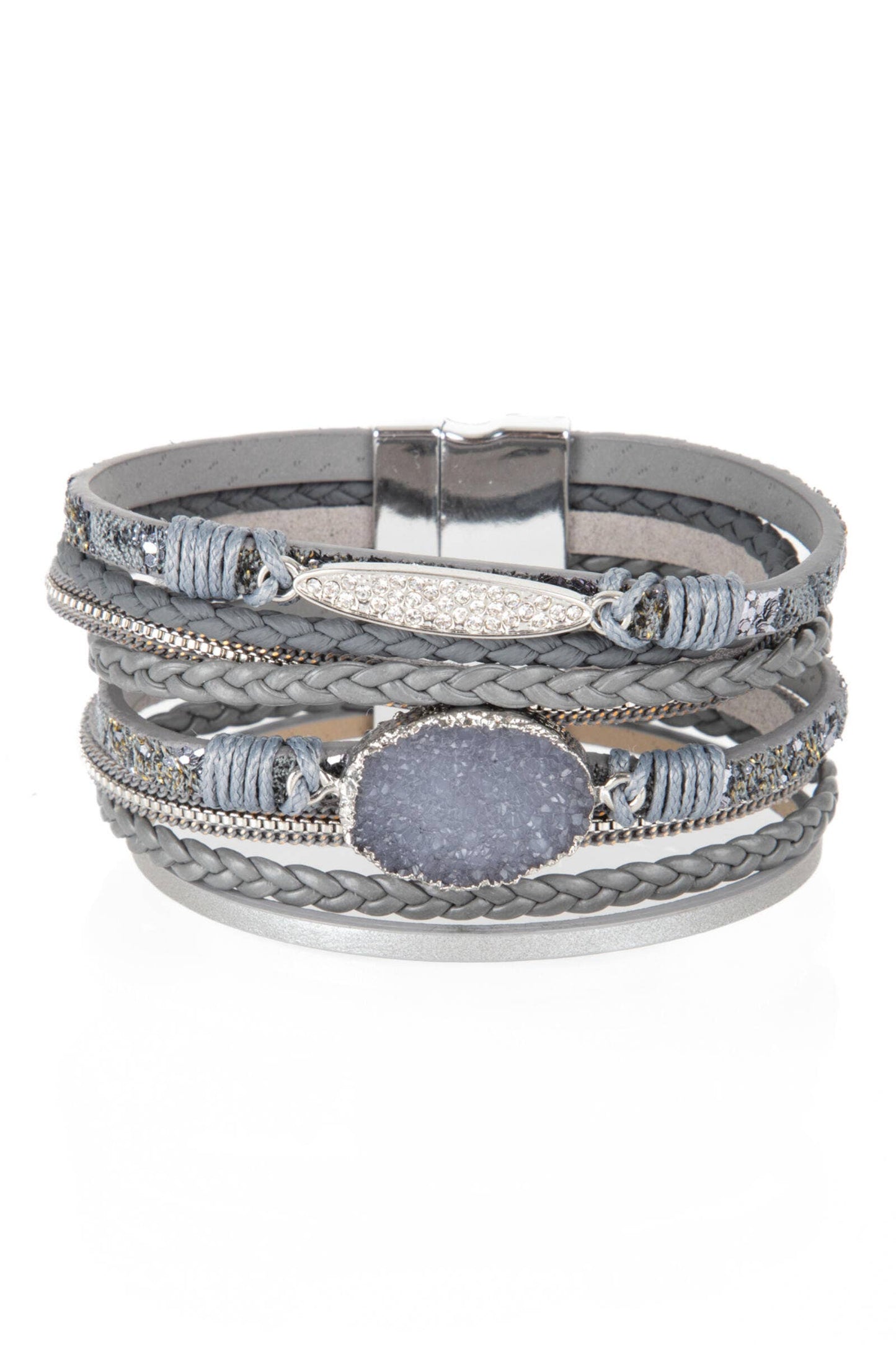 Sparkly Druzy Braided Bracelet