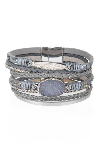Sparkly Druzy Braided Bracelet