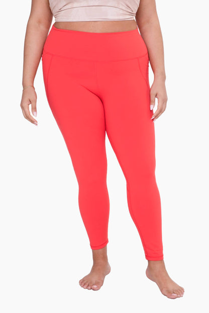 CURVY Tapered  BLACK / XL:1XL:2XL:3XL Band Essential Solid Highwaist Leggings: (2:2:1:1)