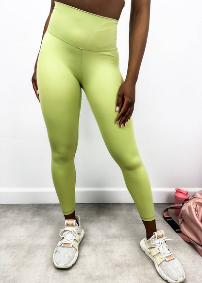 High Rise Contouring Full Length Leggings: Light Pastel Purple / Medium-6-8