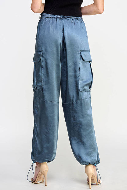 Flowcore Gloss Satin Cargo Pants