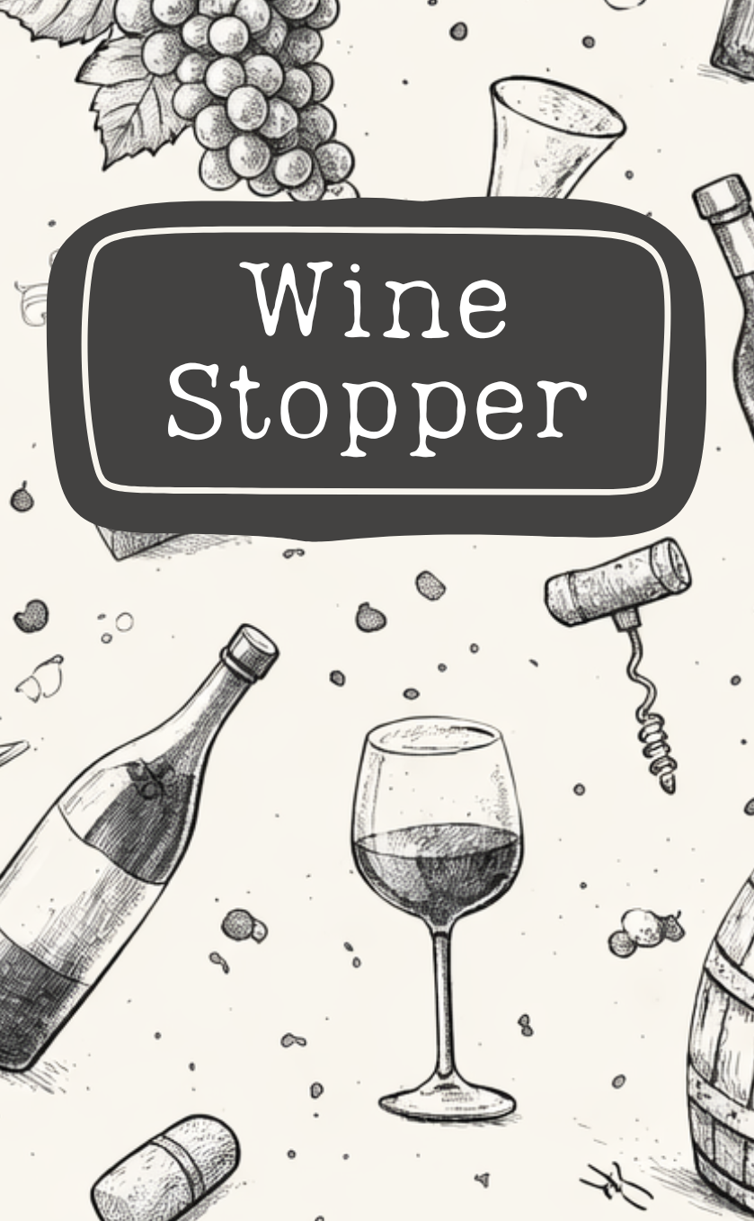 Silicone Wine Stopper in Black- Quitter 