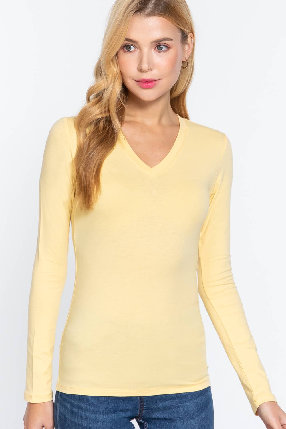 Long Sleeve V-neck Top