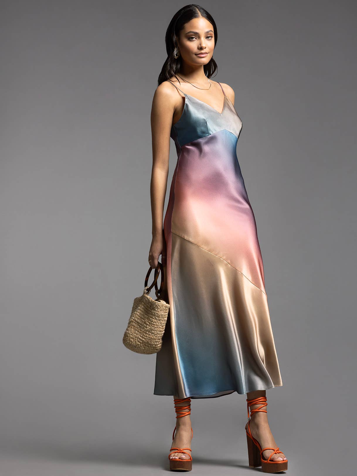 Satin Slip Dress - VIVIANA DRESS