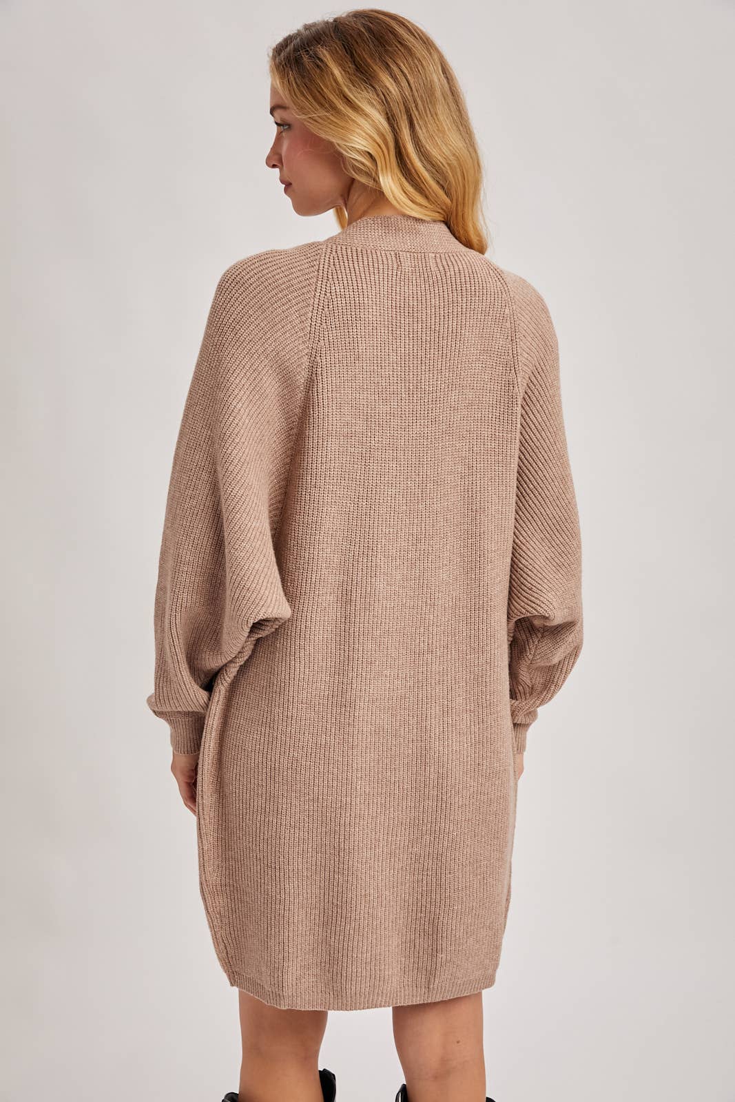 OPEN FRONT BATWING SLEEVE CARDIGAN