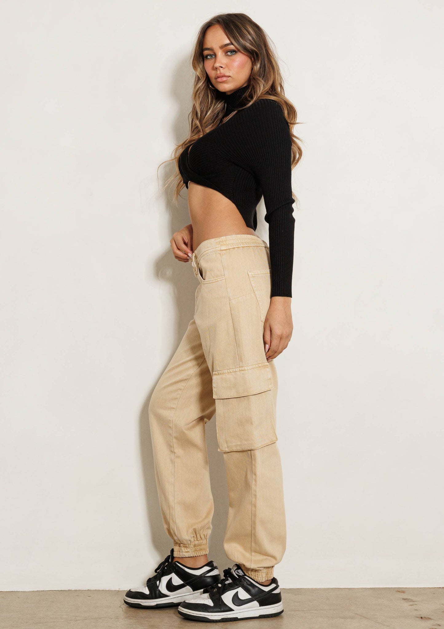 Good Drank Cargo Jeans: Olive / L