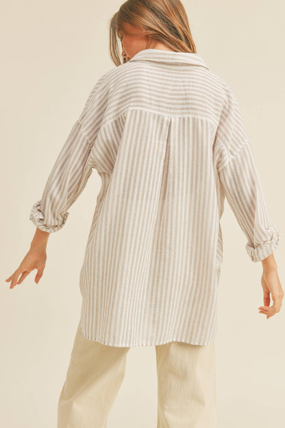 MMT549     STRIPED BUTTON DOWN SHIRTS