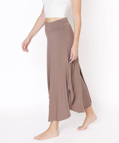 BAMBOO BAND WAIST MAXI SKIRT