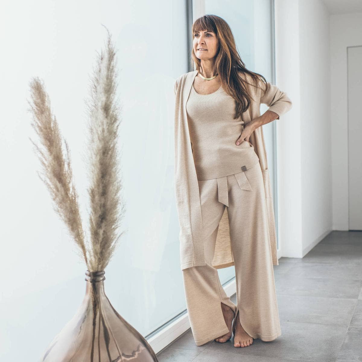 Loungewear Tank Top-Ivory