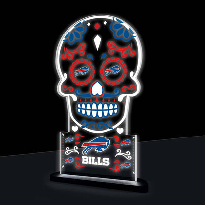 Buffalo Bills NFL Football Sugar Skull Desklite LED Décor