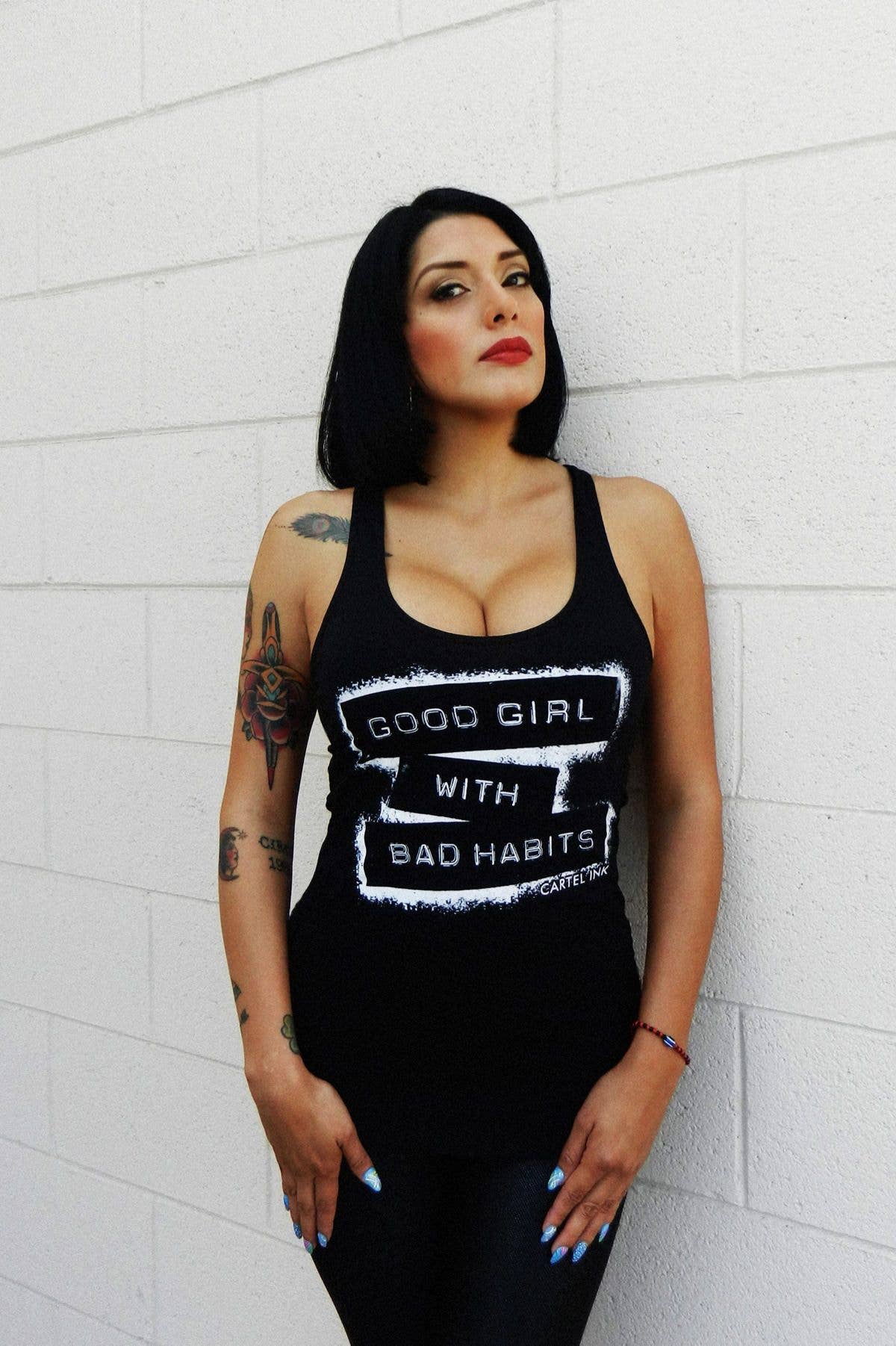 Good Girl With Bad Habits: Black White / XL 3215-BLACK WHITE |