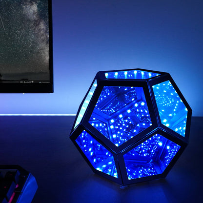RGB Color-changing Infinity Dodecahedron Geometric Lamp