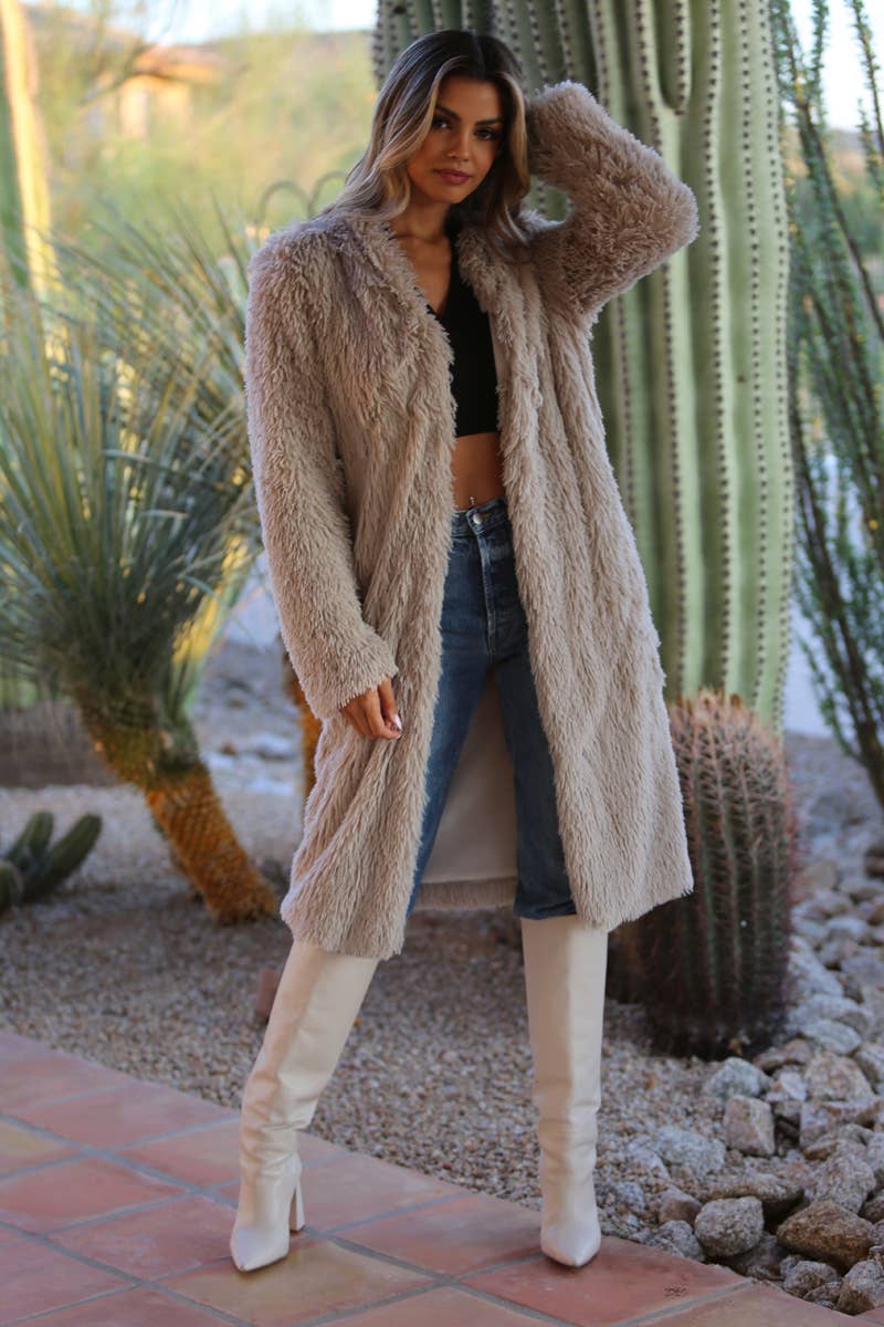 SJ711-ASIS FAUX FUR COAT