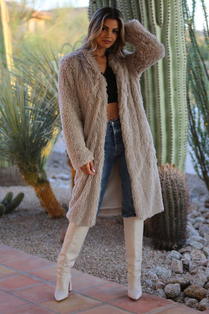 SJ711-ASIS FAUX FUR COAT