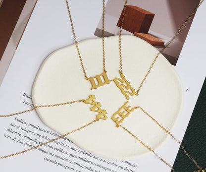 Angel Number Necklace, Sku#Y681