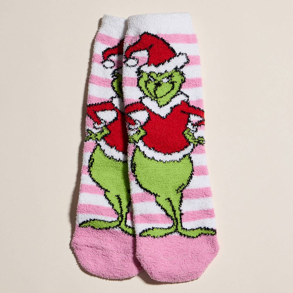 4Pairs - Green Monster Checkered Bow Printed Christmas Bundle Gift Socks Set