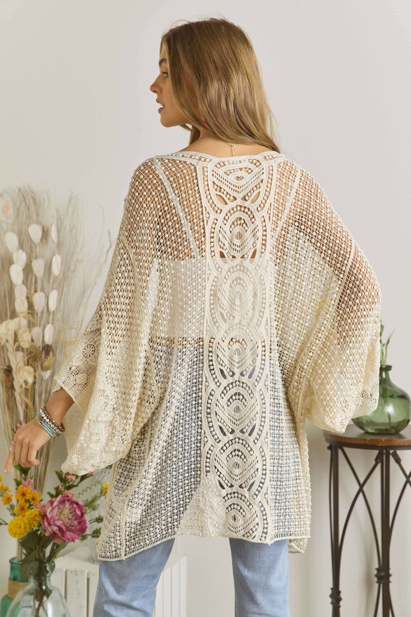 CET2061A - POPCORN CROCHET CARDIGAN