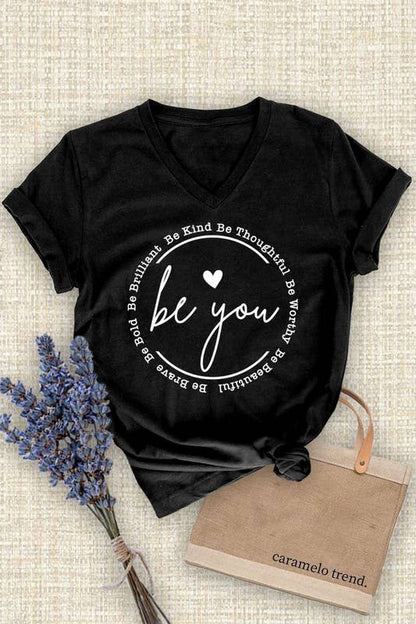 Be you Unisex Short Sleeve V Neck T-Shirt