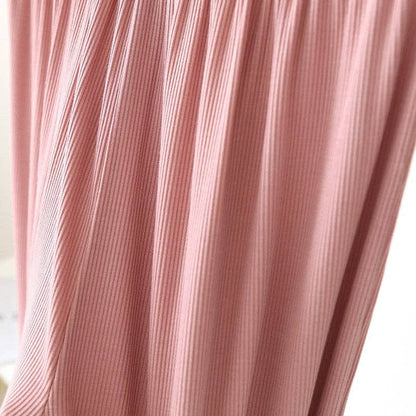 Loose Fit Solid Color Thin Breathable Pajama Sets