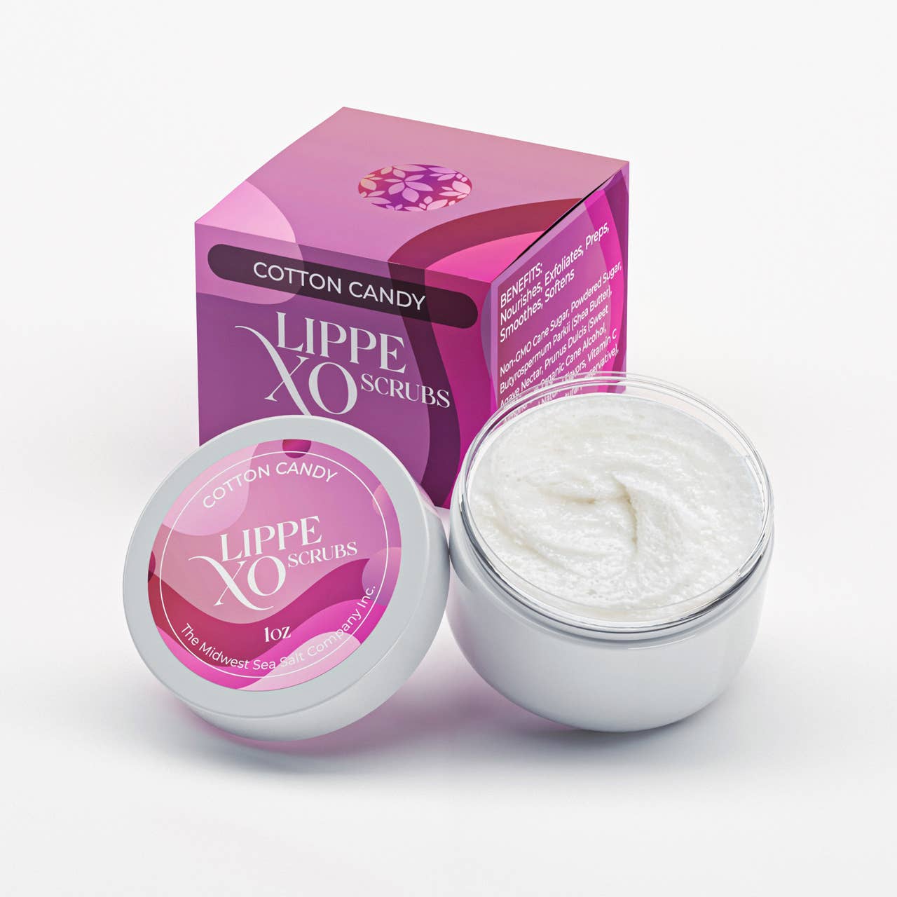 Cotton Candy Exfoliating Lip Scrub - Lippe XO