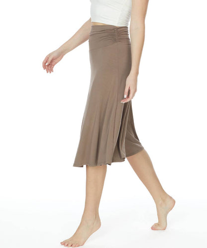 BAMBOO MID LENGTH SKIRT FLARED