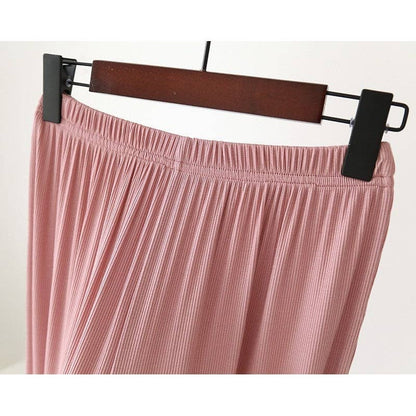 Loose Fit Solid Color Thin Breathable Pajama Sets
