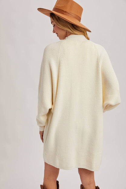 OPEN FRONT BATWING SLEEVE CARDIGAN