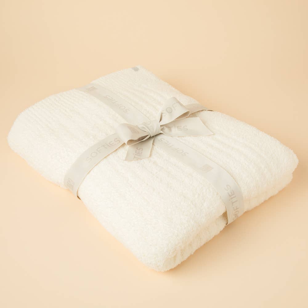 Perfect Home Decor 50" x 70" Solid Rib Marshmallow Blanket