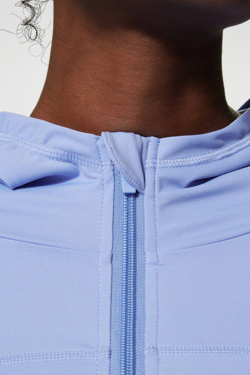 Hooded Zip Periwinkle / Large 8-10 Active Jacket: