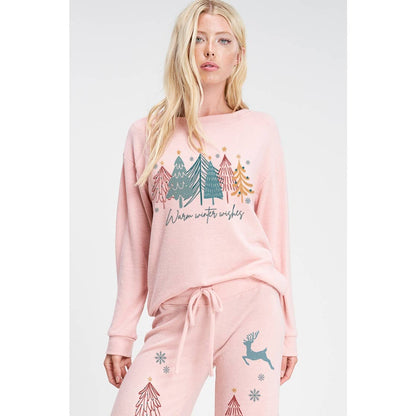 Christmas tree soft brushed loungewear set p