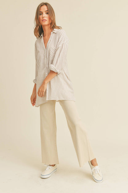 MMT549     STRIPED BUTTON DOWN SHIRTS